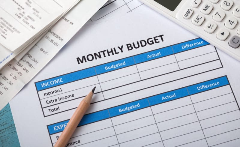 a monthly budget for businesses