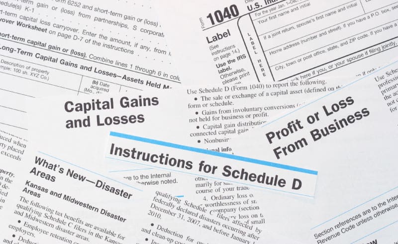 capital gains and tax forms