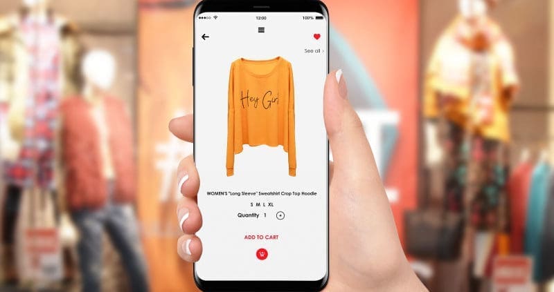 a phone with product images