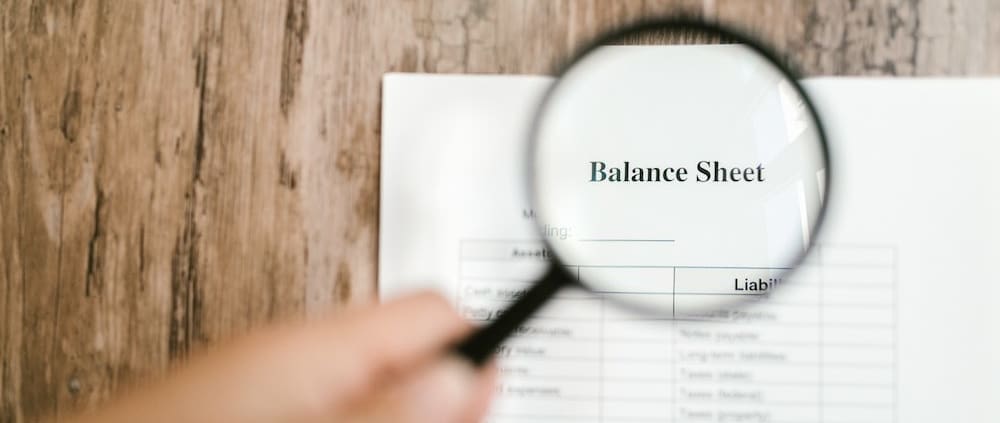 a balance sheet