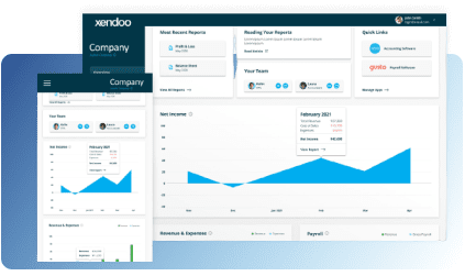 catch up bookkeeping Xendoo dashboard