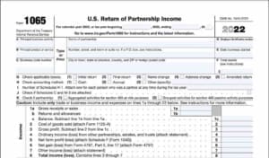 partnership form 1065 example