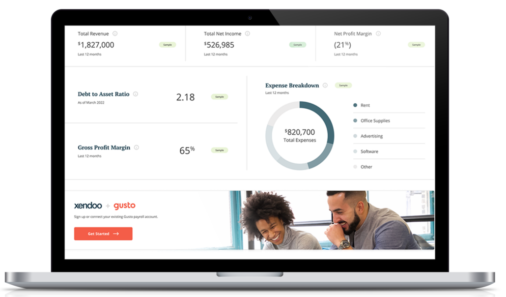 xendoo Insights dashboard takes the guess work out of business finances shows small business owners their numbers so they can grow and scale quickly. 