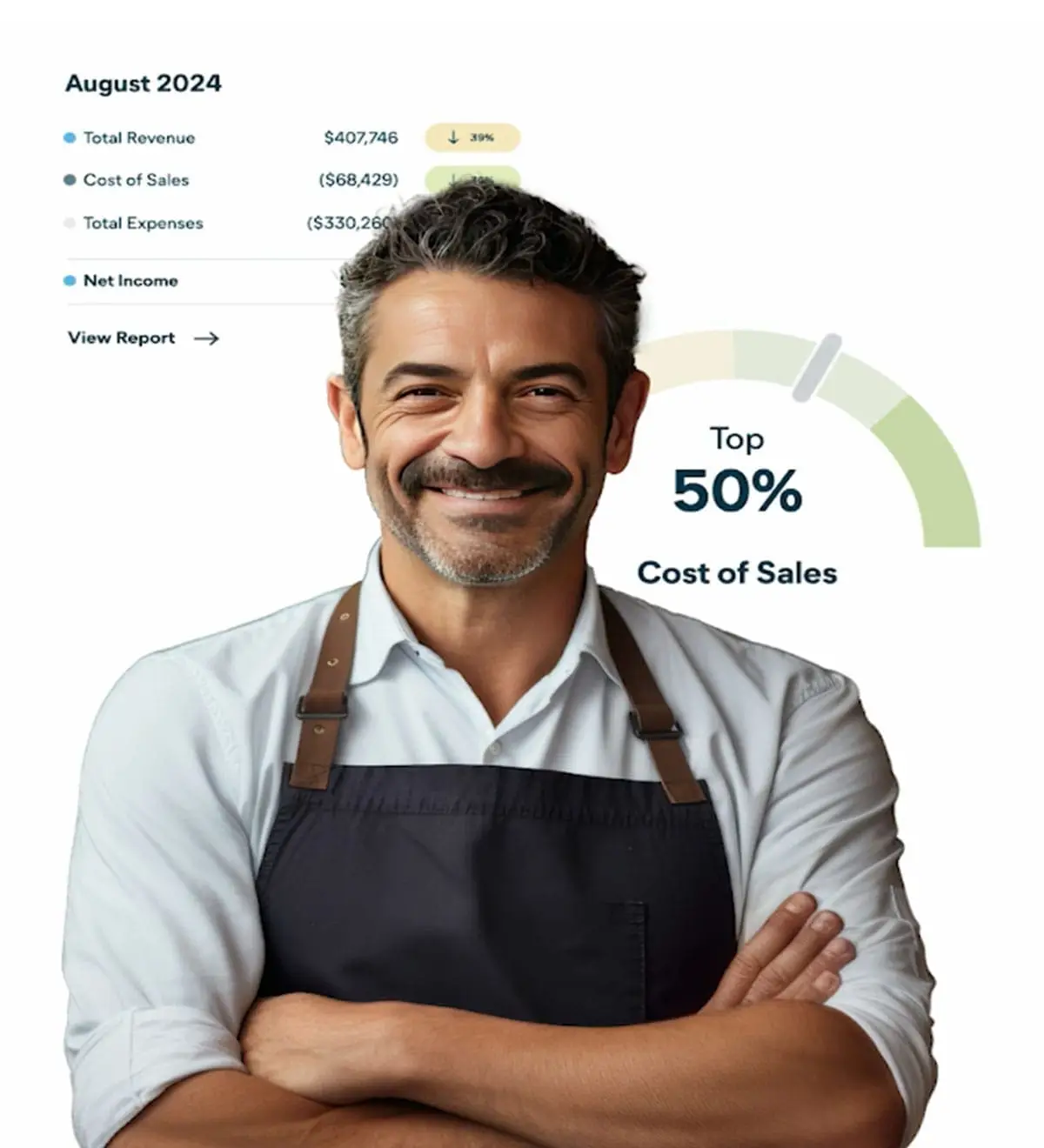 hospitality worker knowing his business numbers