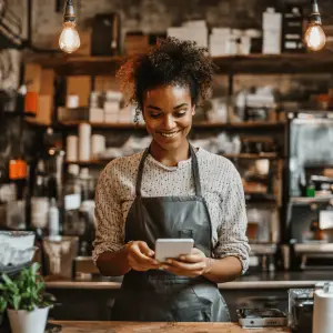 Business owner creating her tech stack