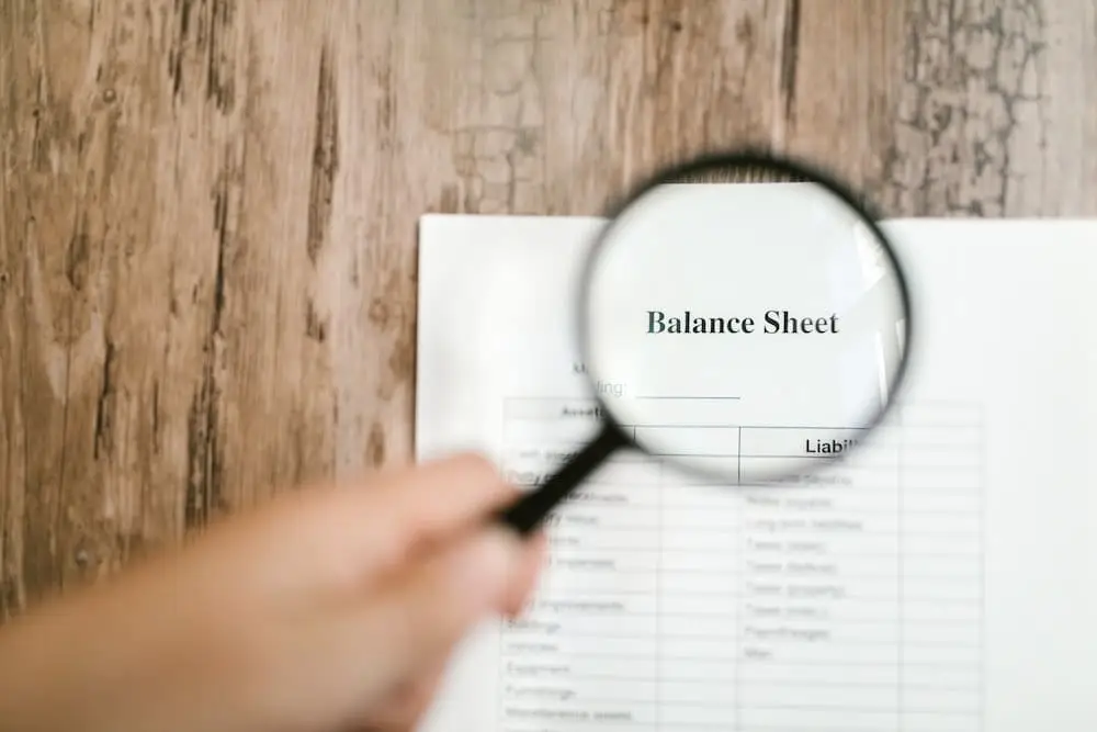 a balance sheet