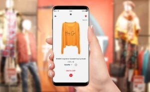 a phone with product images