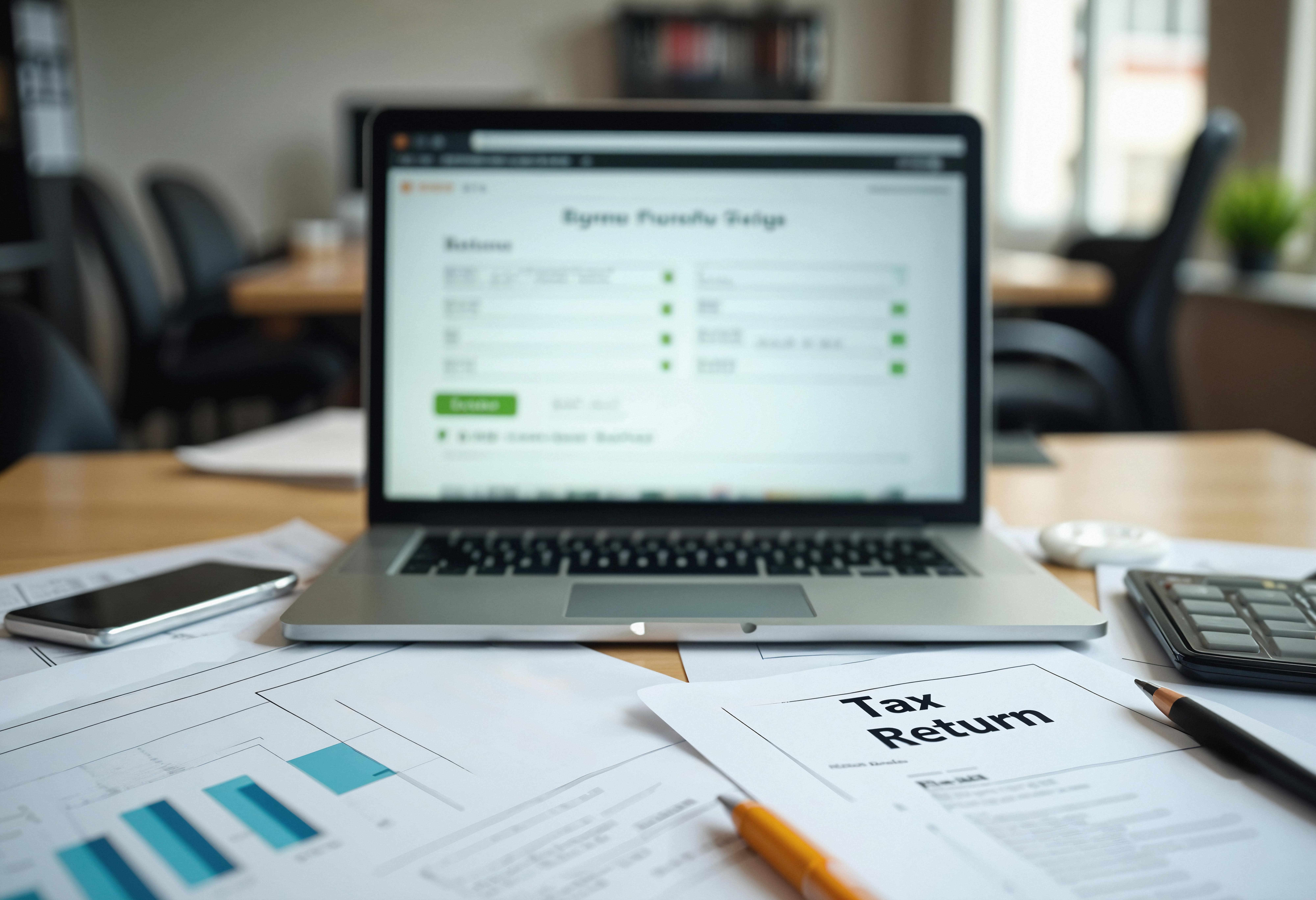 ecommerce tax return filing on the computer